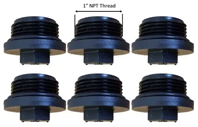 Set Of 6 Threaded 1 Inch PVC Bulkhead Water Tank Sealing Drain Plugs With O-Ring • $17.95
