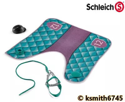 £5.25 • Buy Schleich HORSE BLANKET & HALTER SET Lisa & Storm Fabric Toy Animal Accessory
