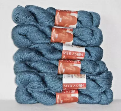 Yarn - Mirasol Nuna 40% Wool/40% Silk/20% Viscose - Slate Blue - Lot Of 6 - New! • $61.16