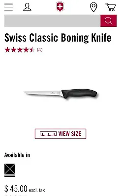 NEW Victorinox 6” Swiss Classic Fibrox Boning Knife BLACK SWITZERLAND 5.6603.15 • $24.26