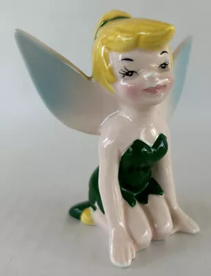 Vintage Disney Tinkerbell Figurine 3” Ceramic Malaysia • $59.84