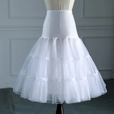 £11.98 • Buy Retro Tutu Skirt Women Organza Underskirt Vintage Rockabilly Tulle Petticoat
