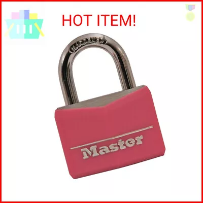 Master Lock 146D Covered Aluminum Keyed Padlock 1-9/16 Inches Pink • $8.99