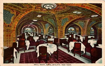 Postcard Manhattan New York Grill Room Hotel McAlpin Herald Square Postmark 1923 • $3.88