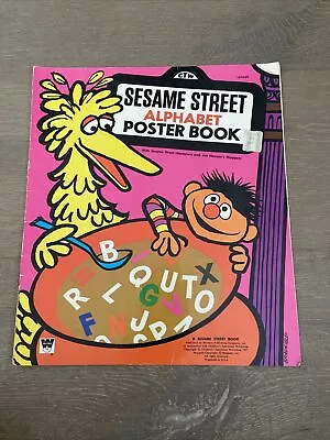 VTG 1971 Sesame Street Alphabet Poster Book - Jim Henson’s Muppets Children’s TV • $39.99