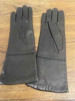 Vintage Gimbles Brown Leather Gloves Made In Italy Size • $21.99