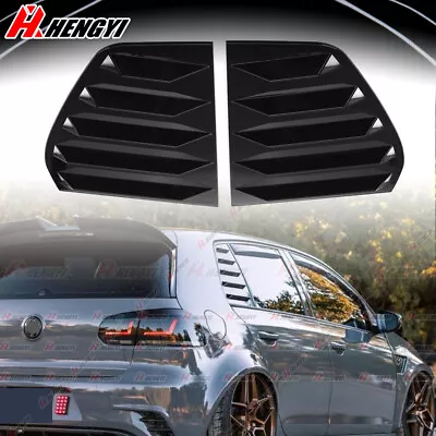$39.99 • Buy Gloss Black Window Louver Rear Side Vent Cover For VW GOLF 6 MK6 GTI R 2010-2014