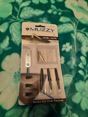 Muzzy Broadheads - 100 Grain 3-Blade 1 3/16  Cut  225-3W New And Sealed • $21.99