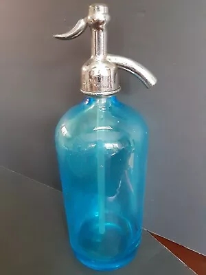  Vintage Blue Selzer Bottle (Czechoslovakia) Irwin's Beverage Philadelphia PA • $65