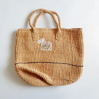 Jambohut Tote Bag Fair Trade Handmade In Kenya Agave Plant Hessian Handbag • £12.99