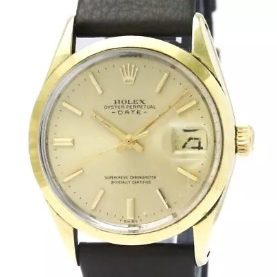 Vintage ROLEX Oyster Perpetual Date 1550 Gold Plated Automatic Watch BF568946 • $2181.97