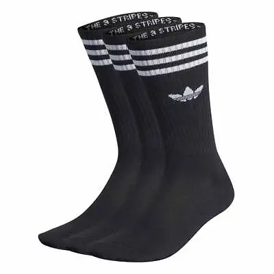 Adidas - Solid Crew 3 Pack Socks Black • $25