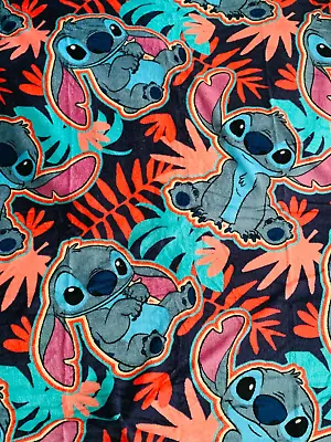 Disney Lilo & Stitch Throw Blanket 40x50 STITCH Tropical Hawaiian Blanket NEW • $24.99