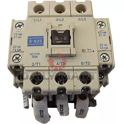 New Mitsubishi S-N25 Magnetic Contactor 220VAC 50Amp 550V 11kW (SN25)  • $48.69