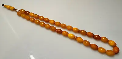 20 Grams Antique Natural Ottoman Kahraman Amber Rosary Misbah Prayer Beads. • $350