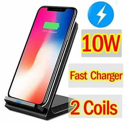 $11.99 • Buy For Apple IPhone 11 Pro XS Max XR X 8 Plus Stand Fast Wireless Charger Charging 