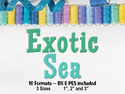 Exotic Sea Machine Embroidery Font BX Ready Embroidery Download USB CD • $12.95