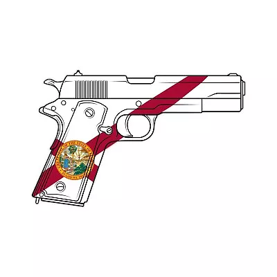 Florida Flag For Colt 1911 Sticker Decal Vinyl FL 2A  Pro Gun Rights Molon Labe • $5.99