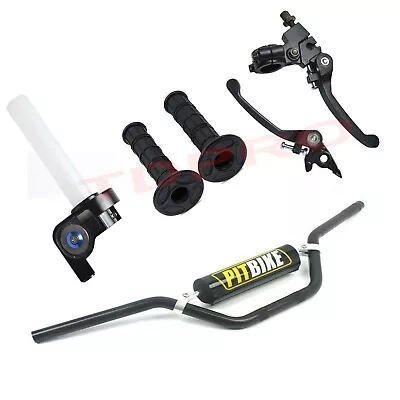 7/8'' Handlebars Twist Throttle Grip Brake Clutch Lever Dirt Pit Bike CRF50 XR70 • $78.85