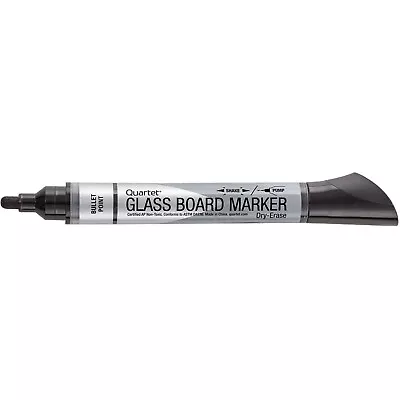 Quartet Glass Board Dry Erase Markers Premium Bullet Tip Black 1each 79553 • $8.99