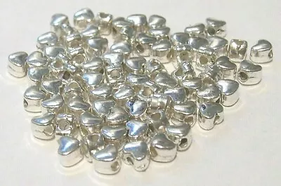 100 X 3mm Silver Plated Heart Spacer Beads Small Love Hearts • £1.34