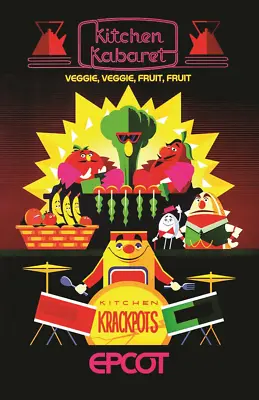 Epcot Kitchen Kabaret Retro Attraction Poster Print 11x17 Veggie Fruit Disney • $17.99