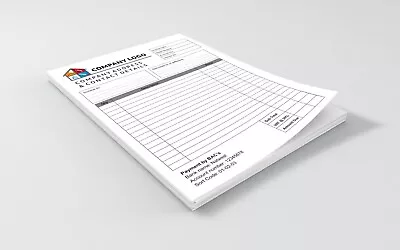 A4 Invoice Receipt Pad  Business NCR Duplicate Book  FREE P&P PERSONALISED  • £12.99