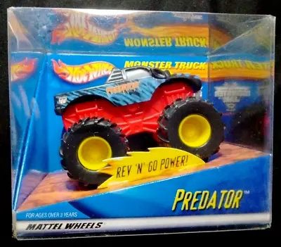PREDATOR Monster Jam Truck 1:43 REV 'N GO POWER 2001 Hot Wheels NEW Rare • $19.95