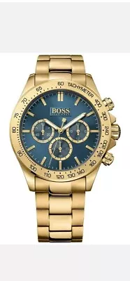 £78 • Buy HUGO BOSS Ikon Chronograph 44mm Gold Stainless Steel Case With Gold Stainless...