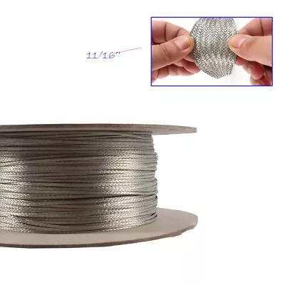 Tinned Copper Braid Sleeve Shielding Metal Flexible EMI RFI Wire Mesh Lot • $44.64