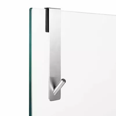 £5.14 • Buy Bathroom Shower Door Hook Over Glass Door Shower Towel Rack StainlessSteel