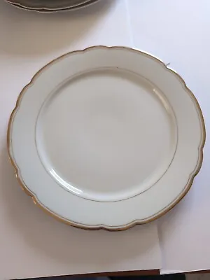 Set Of 4 Kahla KHL21 10-3/8  Dinner Plates Retired Scalloped Gold Trim • $20