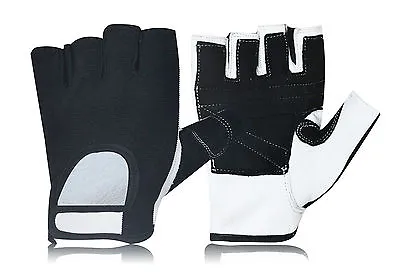 £3.99 • Buy Weight Lifting Gym Cycling Exercise Fitness Gloves Body Building Leather Padded 