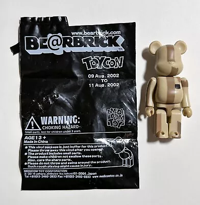Bearbrick 100 Toy Con 2002 Michael Lau Beige The Bear Crazysmiles Medicom • $59.99