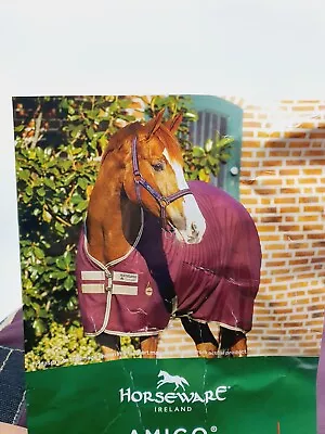 £49.99 • Buy Horseware Amigo Stable Sheet Fig Navy Tan Horse Rug 6.0  6ft