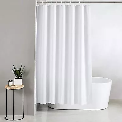 180x180cm Waterproof Shower Curtains With Ring Hooks Plain PEVA Bathroom Curtain • £11.49