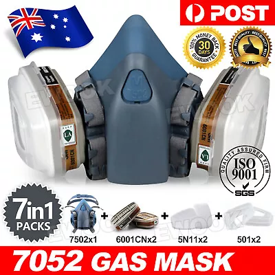 7502 Piece Suit Half Face Respirator Painting Spraying Mouth Gas Mask • $16.95