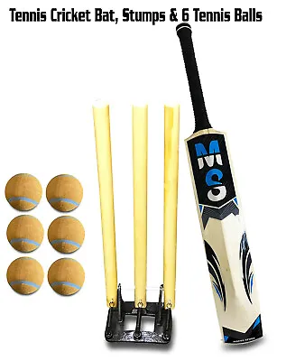 Cricket Bat Tape Ball / Tennis Ball Bat Wooden Handle Size ADULTS • £25.99