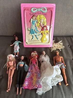 Vintage Barbie With Ken And Fashion Doll Trunk Lot Mattel Pin Box • $20