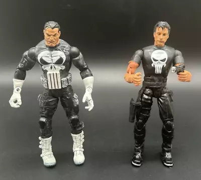 ‘03/04 Marvel Legends 6  Punisher Action Figure Frank Castle Lot Of 2 Figs. • $38