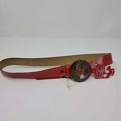 NWT Vintage Michael Jackson Lee Original Red Leather Belt Child Size • $49.95