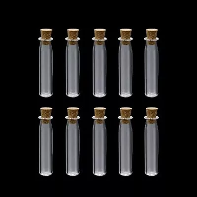 10 Pcs 3ml Mini Glass Bottles With Cork Stoppers Small Glass Vials Tiny Clear... • $18.76