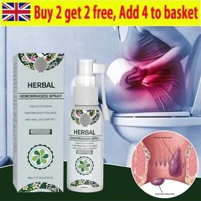 £6.75 • Buy 30ml Hemorrhoid Treatment Spray Natural Herbal Essence No Stimulation Relief