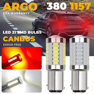 £4.89 • Buy 380 1157 Led Brake Light Bulbs Canbus Xenon Bay15d P21/5w Stop Tail Light Bulbs 