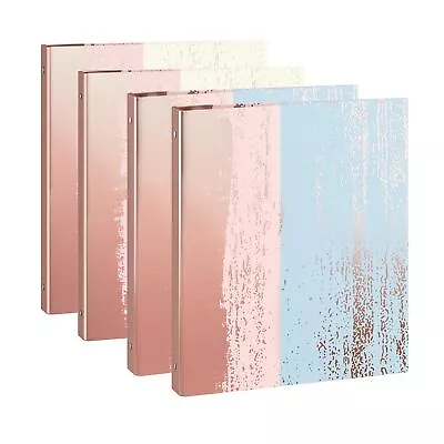 Rose Gold 3 Ring Binders For Letter Size 1 Inch 3-Ring Binder Cardboard Decor... • $26.32