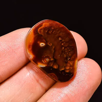 21.35 CT Natural MEXICAN FIRE AGATE Free Form Gemstone Jewelry 18x24x4 Mm Cd_191 • $55.99