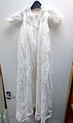 £25 • Buy Baby Child Christening Gown Dress White Broderie Lace Cotton Victorian Edwardian