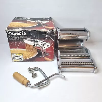 Imperia Pasta Noodle Maker Machine Heavy Duty Manual Made In Italy Boxed • $70