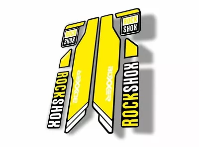 Rock Shox BOXXER 2015 Mountain Bike Cycling Decal Kit Sticker Adhesive Yellow • $19.99