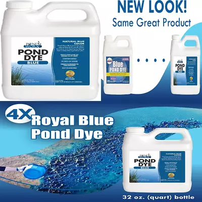 Lake And Pond Liquid Dye 4X Concentrate Blue Color Treats Up To 1 Acre –1 Quart • $30.83